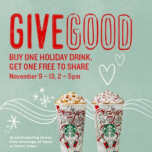 free holiday drink