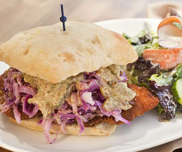 pork schnitzel coleslaw