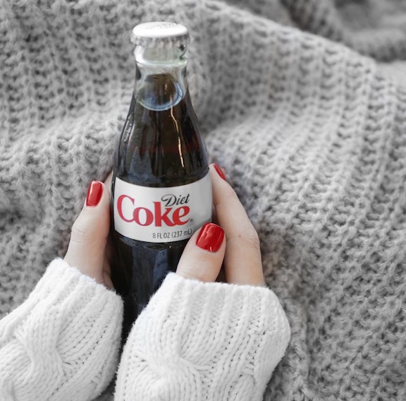 never drink diet coke