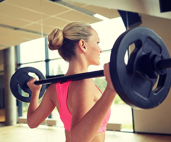 Woman lifting weights