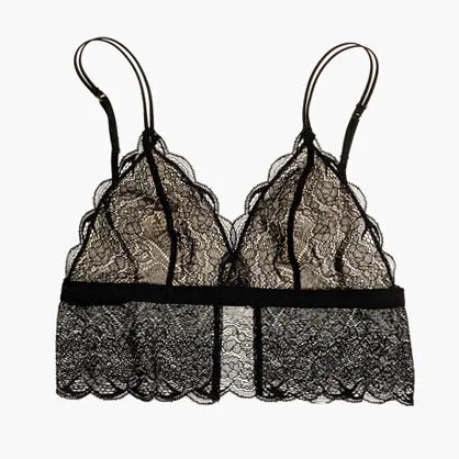 Madewell lace Liana longline bralette showcasing delicate design.