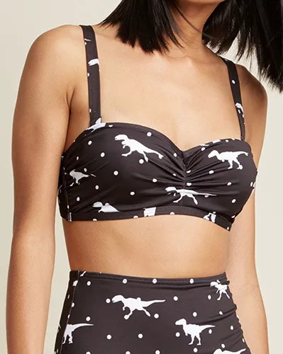 Waterfront Flaunt Swimsuit Top in Dinos