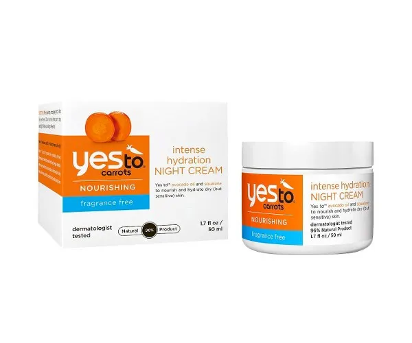 Yes to Carrots Intense Hydrating Night Cream yes to carrots dry skin cream