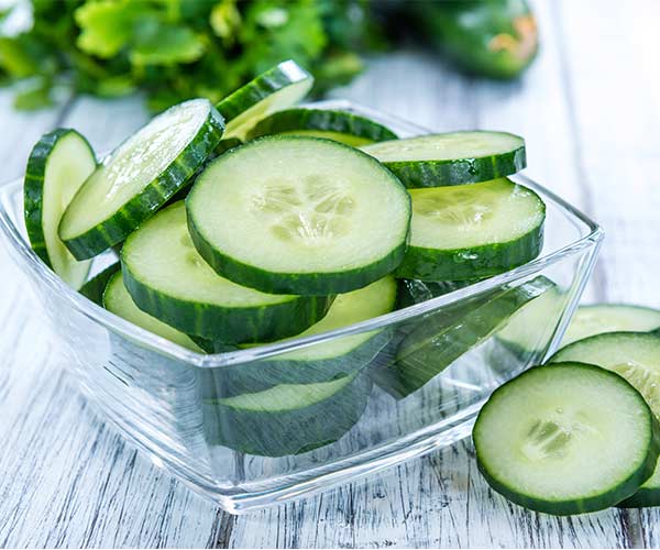 cucumber slices under-eye bags