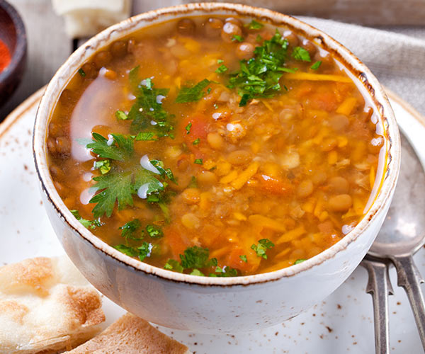Lemon Rosemary Lentil Soup
