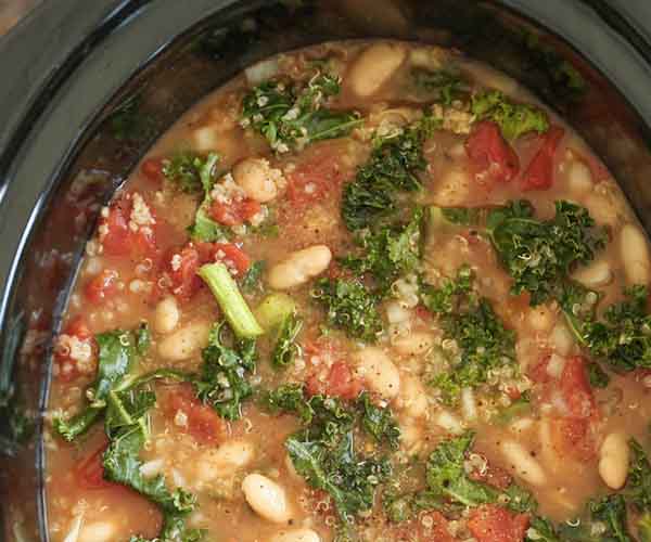 Tomato, Kale and Quinoa Soup