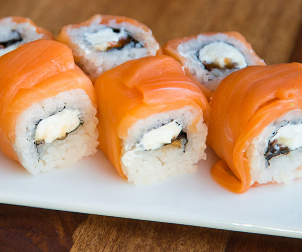 sushi with salmon