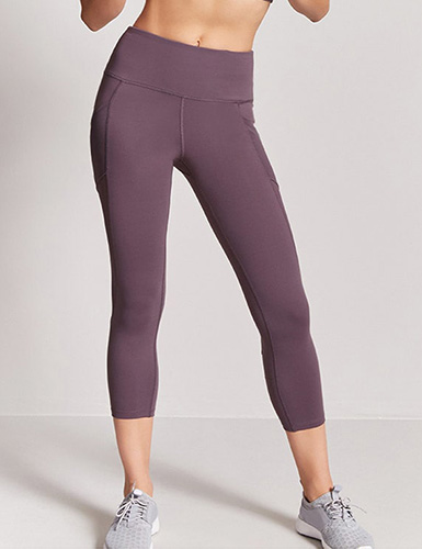 Forever 21 Active Mesh-Panel Capri Leggings