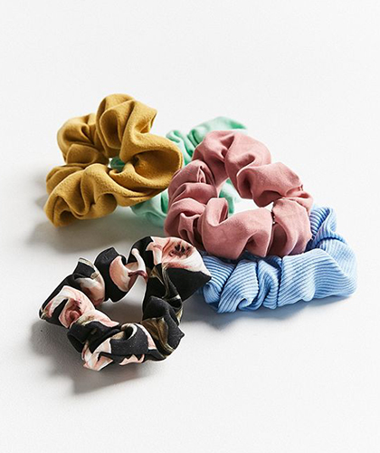 colorful assorted scrunchies