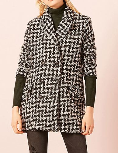 Forever 21 Wool-Blend Geo Peacoat