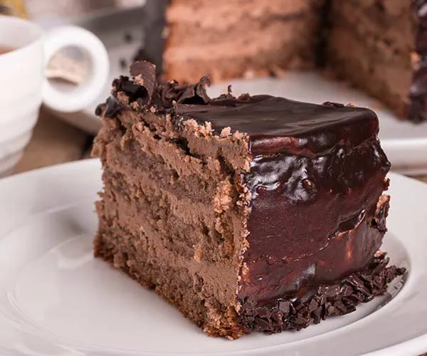chocolate cake on a plate