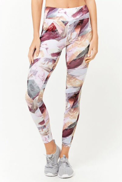 forever 21 active abstract mesh panel leggings