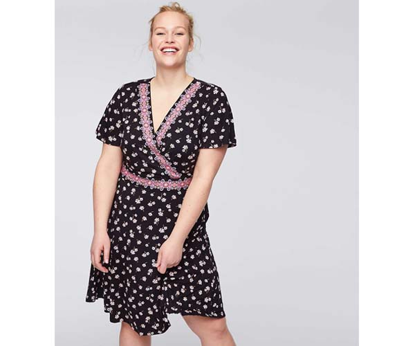 Loft Floral Wrap Dress