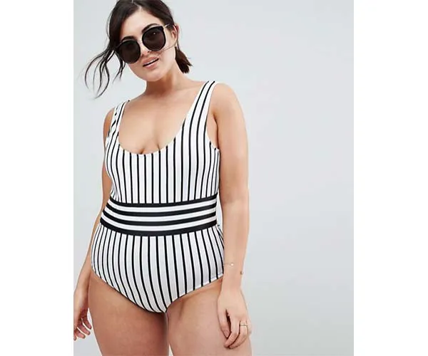ASOS plus size one-piece bathing suit
