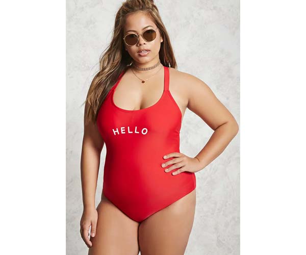 forever 21 plus size one-piece bathing suit