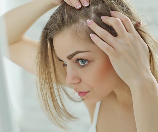 woman with thinning hair