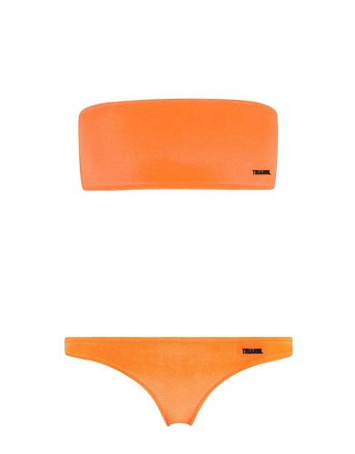 orange velvet bikini