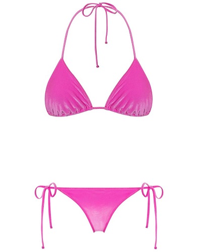 pink velvet bikini