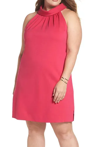 Button Back Ponte Dress