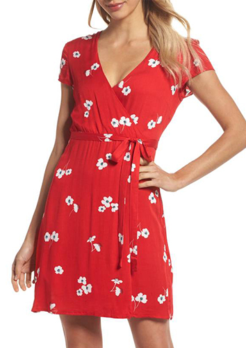 Edie Floral Faux Wrap Dress