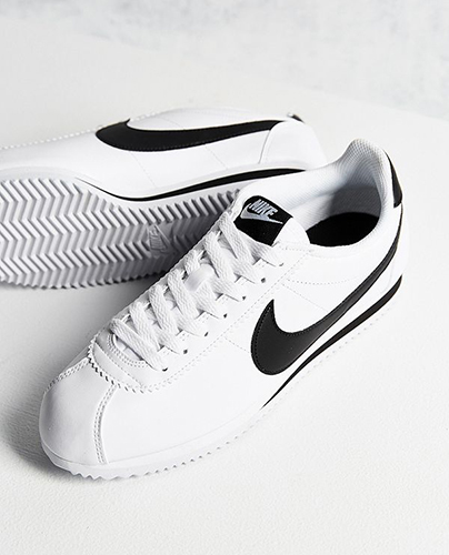 nike cortez white and black sneakers