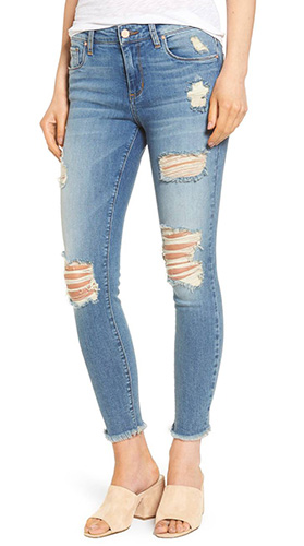 Ripped Crop Skinny Jeans