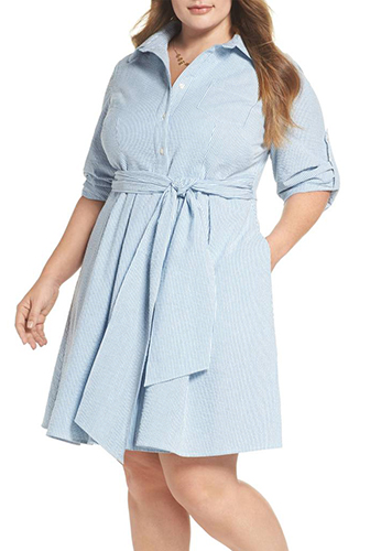 Seersucker Shirtdress