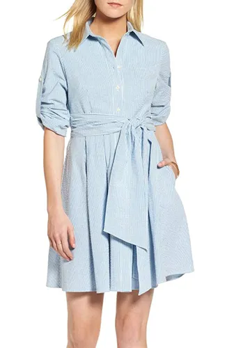 Seersucker Shirtdress