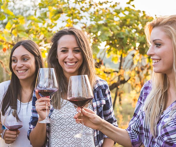 Women with wine