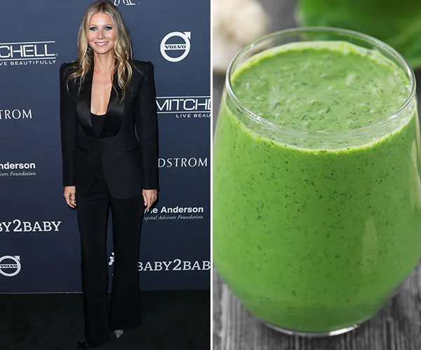 Gwyneth Paltrow gwyneth paltrow with green juice smoothie