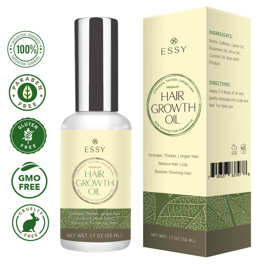 Essy Natural Growth Hair Oil With Caffeine