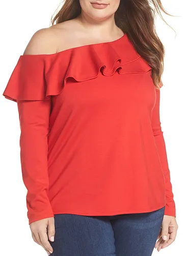 One-Shoulder Ruffle Top
