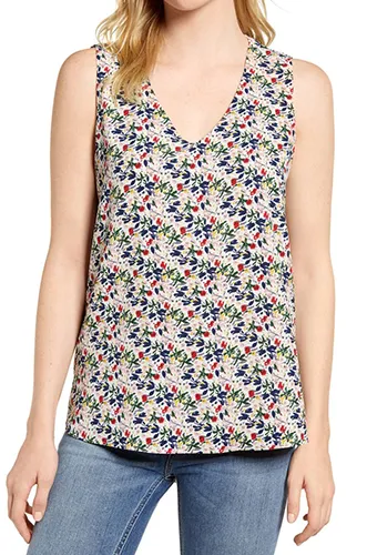 V-Neck Drop Back Top