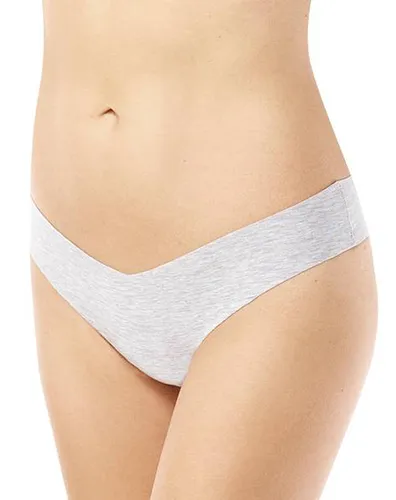 Heathered cotton blend thong for a chic look.