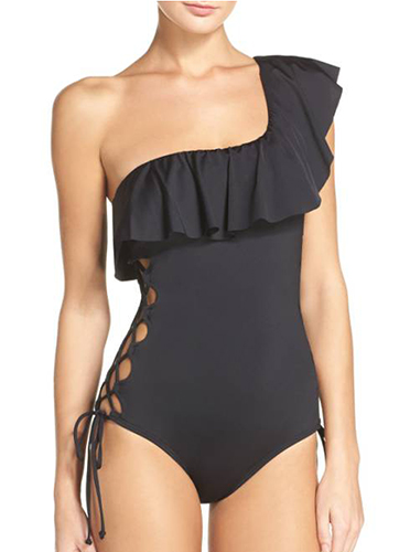 One-Shoulder One-Piece Swimsuit
