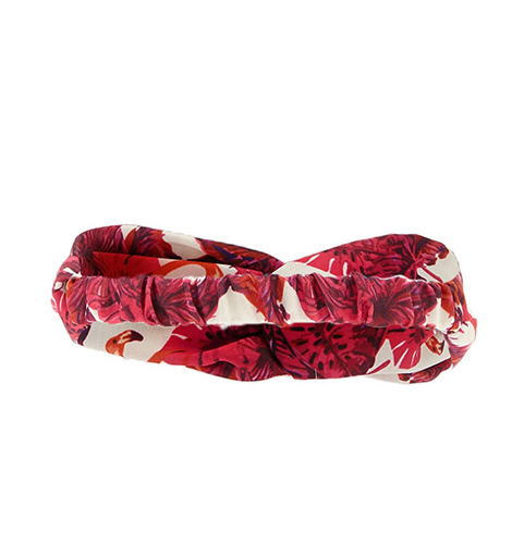 Twist-Front Floral Headwrap