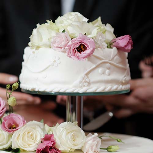 Top tier of wedding cake