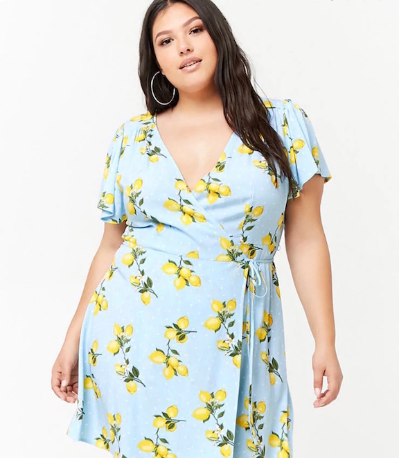 forever 21 plus size wrap dress