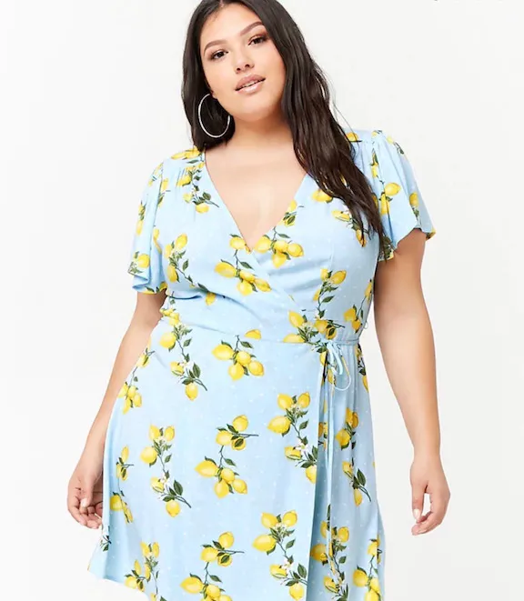 forever 21 plus size wrap dress