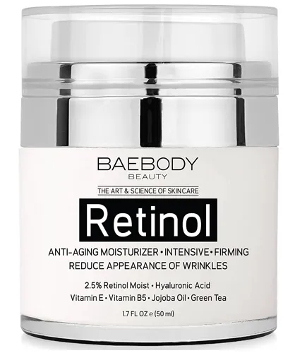 Baebody Retinol Moisturizer for smoother skin texture.