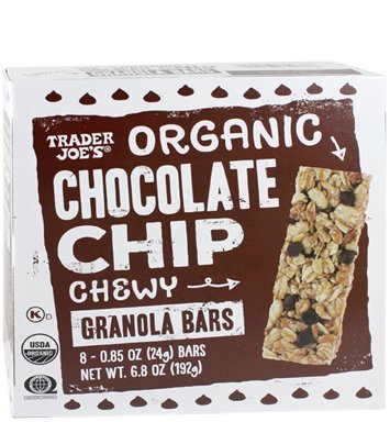 trader joe organic chocolate chip granola bars