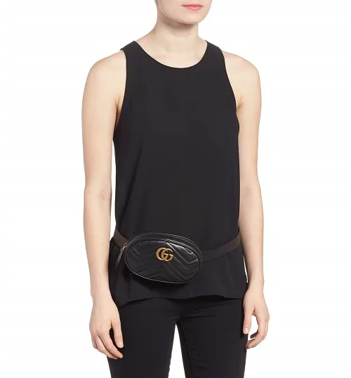 Gucci GG Marmont 2.0 Matelassé Leather Belt Bag