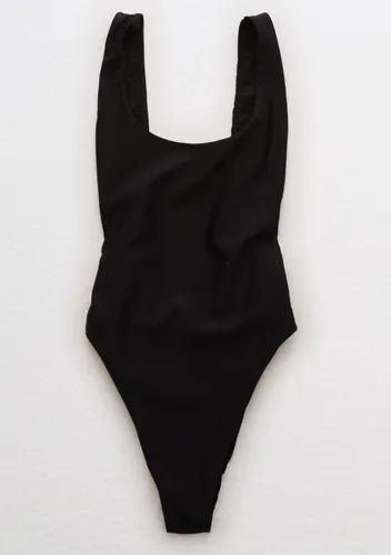 "Aerie Super Scoop One Piece Swimsuit in vibrant colors"