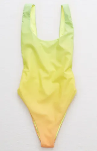 "Aerie Super Scoop One Piece Swimsuit showing back design"