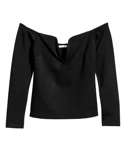 Stylish off-the-shoulder top for a chic look.