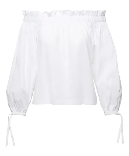 SUPIMA® cotton off-the-shoulder top for everyday elegance.