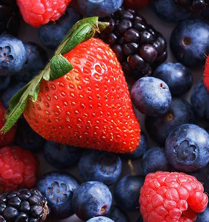 assorted blueberries strawberries and raspberries