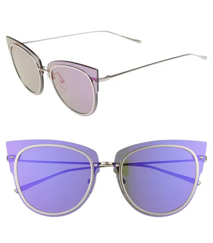 Demi Lovato's 50mm rimless cat-eye sunglasses design