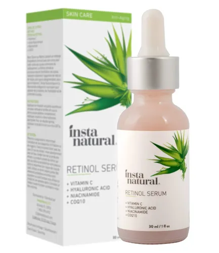 InstaNatural retinol serum for anti-wrinkle and anti-aging benefits.
