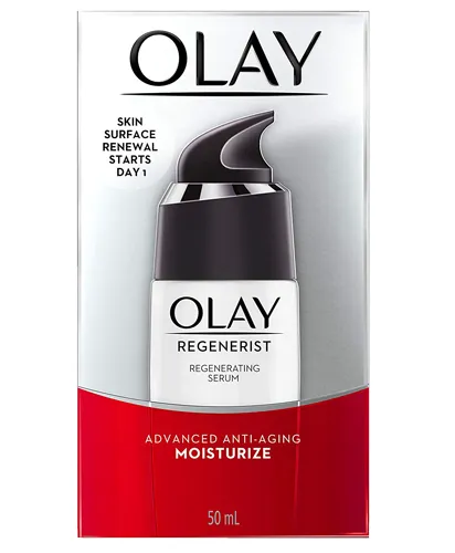 OLAY Regenerist serum for skin regeneration and hydration.